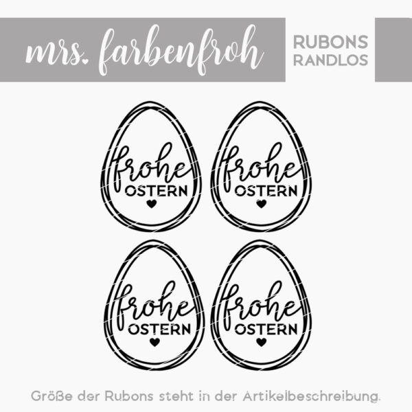 Rub-On Sticker Ei Frohe Ostern 01, Rubon, Randlos, Rub Ons, Rubbelsticker, für Glas, Holz, Raysin u.v.m.