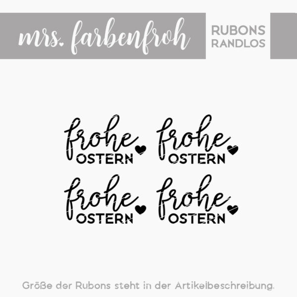 Rub-On Sticker Frohe Ostern 01, Rubon, Randlos, Rub Ons, Rubbelsticker, für Glas, Holz, Raysin u.v.m.