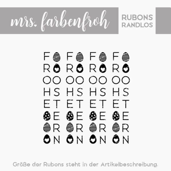 Rub-On Sticker Frohe Ostern 02, Rubon, Randlos, Rub Ons, Rubbelsticker, für Glas, Holz, Raysin u.v.m.