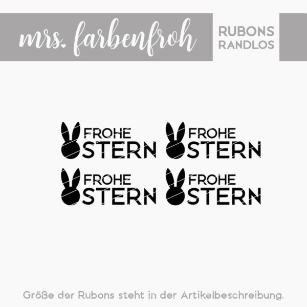 Rub-On Sticker Frohe Ostern 03, Rubon, Randlos, Rub Ons, Rubbelsticker, für Glas, Holz, Raysin u.v.m.