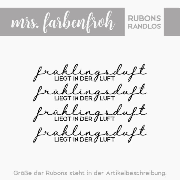 Rub-On Sticker Frühlingsduft liegt in der Luft 01, passen auf Klötzchen, Rubon, Randlos, Rub Ons, Rubbelsticker, für Glas, Holz, Raysin u.v.m.