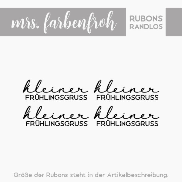 Rub-On Sticker Kleiner Frühlingsgruss 01, Rubon, Randlos, Rub Ons, Rubbelsticker, für Glas, Holz, Raysin u.v.m.