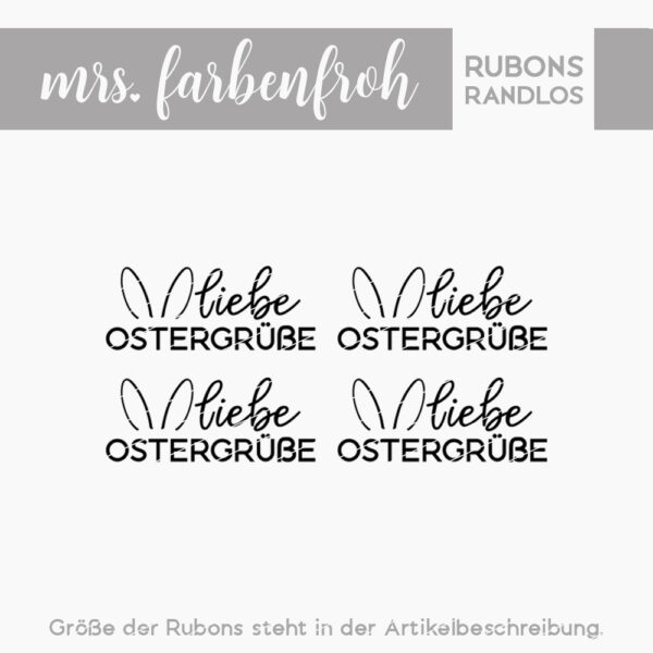 Rub-On Sticker Liebe Ostergrüße 01, Rubon, Randlos, Rub Ons, Rubbelsticker, für Glas, Holz, Raysin u.v.m.